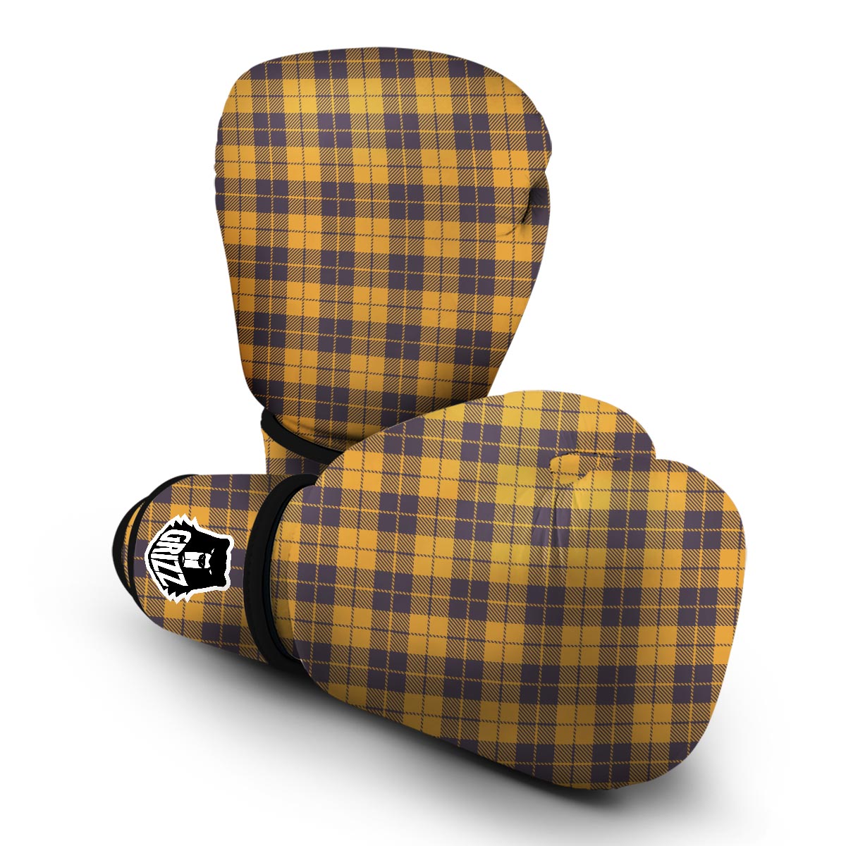 Lumberjack Yellow Pattern Print Boxing Gloves-grizzshop