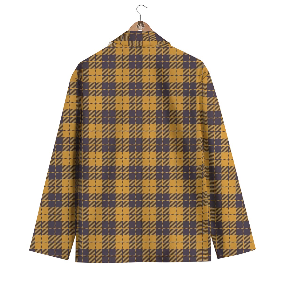 Lumberjack Yellow Pattern Print Men's Blazer-grizzshop