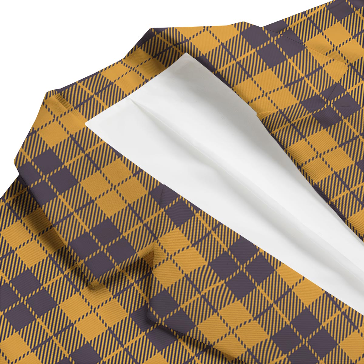 Lumberjack Yellow Pattern Print Men's Blazer-grizzshop