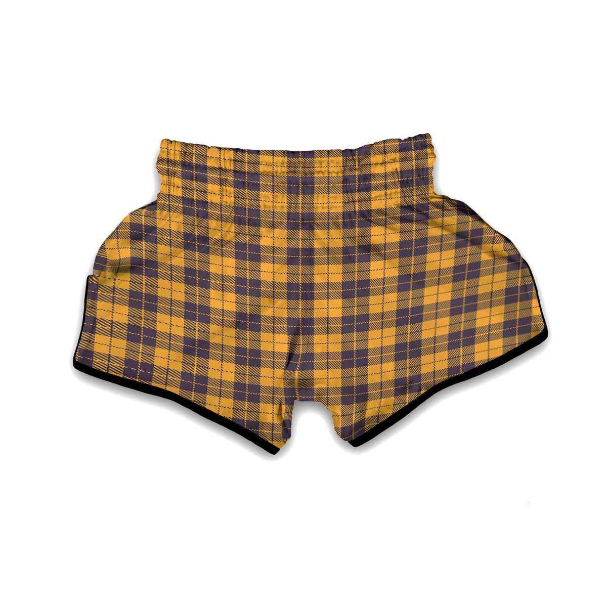 Lumberjack Yellow Pattern Print Muay Thai Boxing Shorts-grizzshop