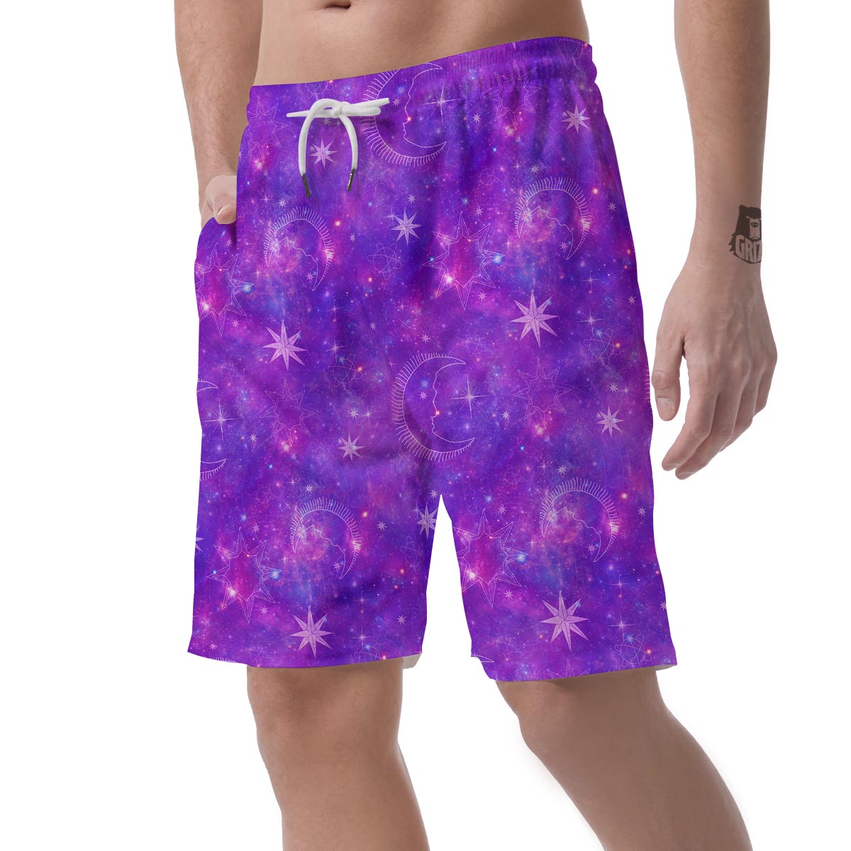 Luna Galaxy Space Men's Shorts-grizzshop