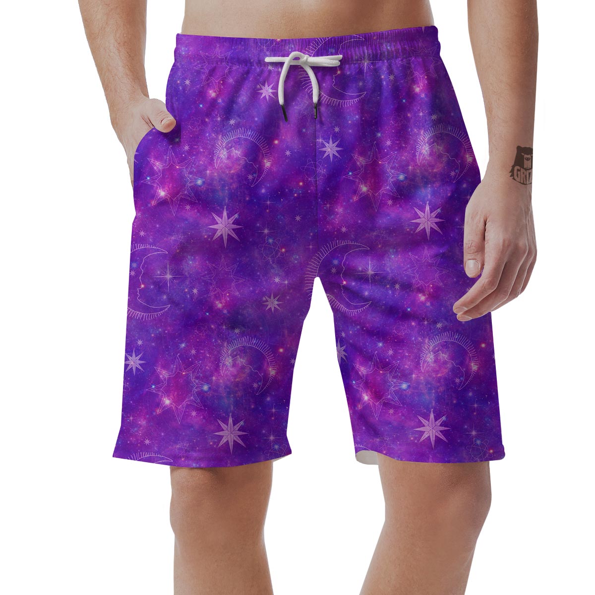 Luna Galaxy Space Men's Shorts-grizzshop