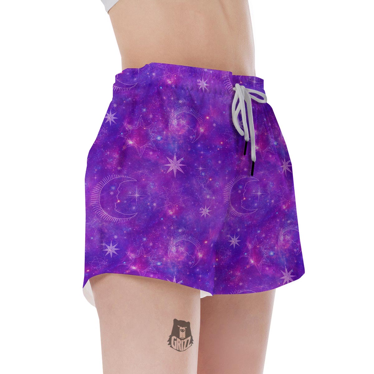 Luna Galaxy Space Women's Shorts-grizzshop