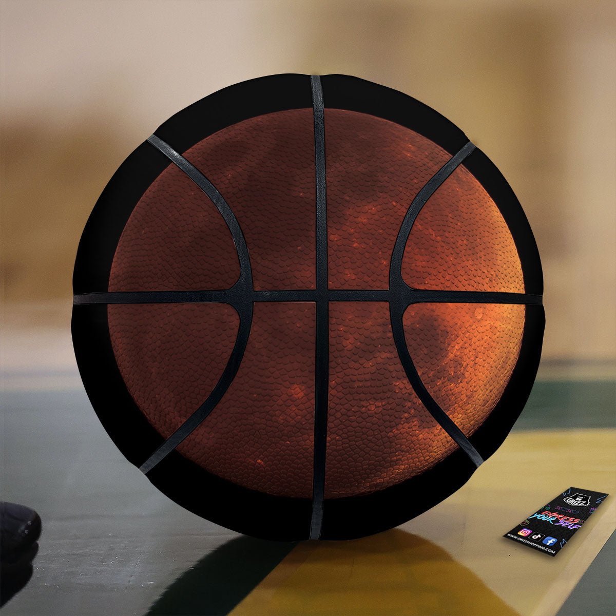 Lunar Cycle Eclipse Print Basketball-grizzshop
