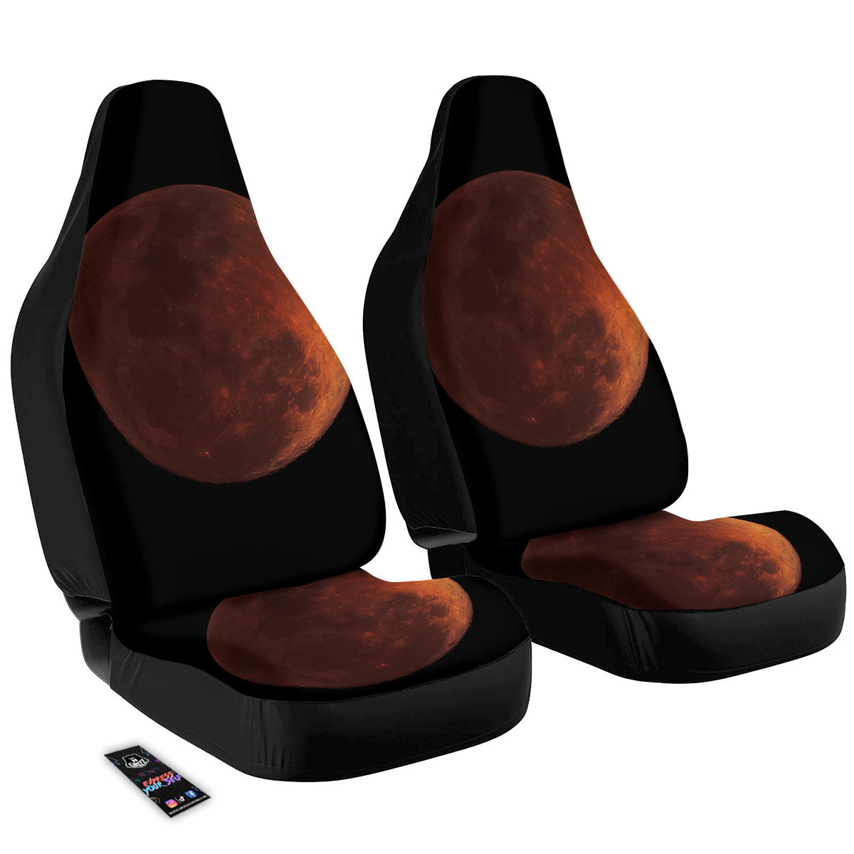 Lunar Cycle Eclipse Print Car Seat Covers-grizzshop