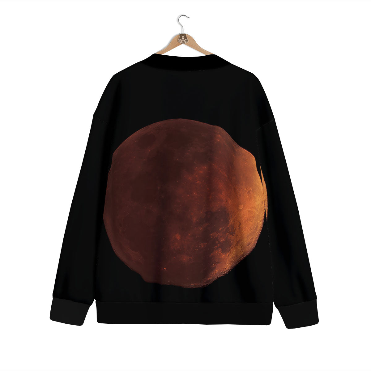 Lunar Cycle Eclipse Print Cardigan-grizzshop