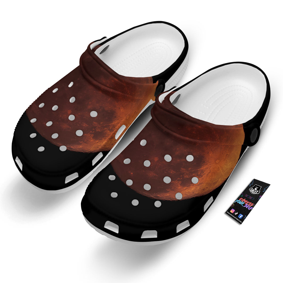 Lunar Cycle Eclipse Print Clog-grizzshop