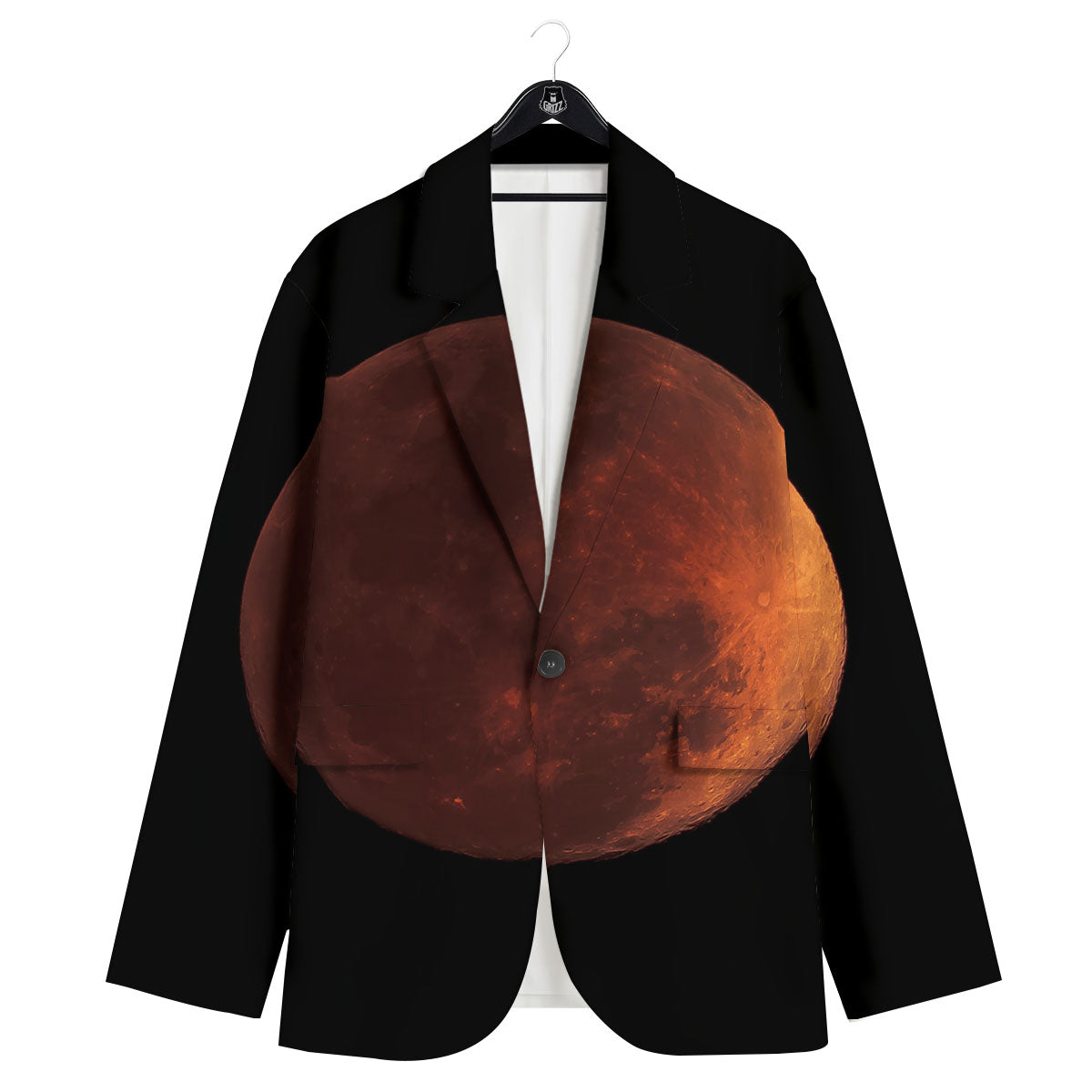 Lunar Cycle Eclipse Print Men's Sport Coat-grizzshop