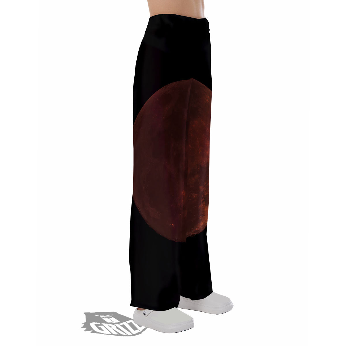 Lunar Cycle Eclipse Print Pajama Pants-grizzshop
