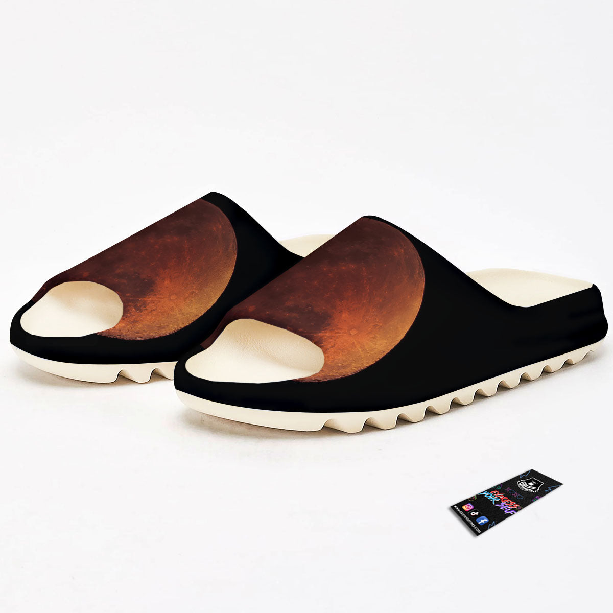 Lunar Cycle Eclipse Print Sandals-grizzshop