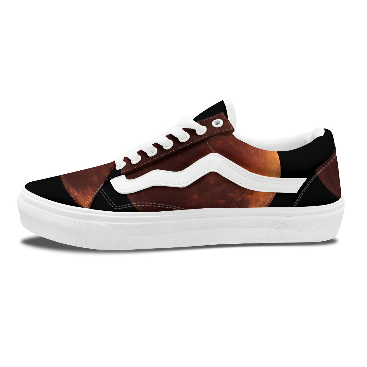Lunar Cycle Eclipse Print Skate Shoes-grizzshop