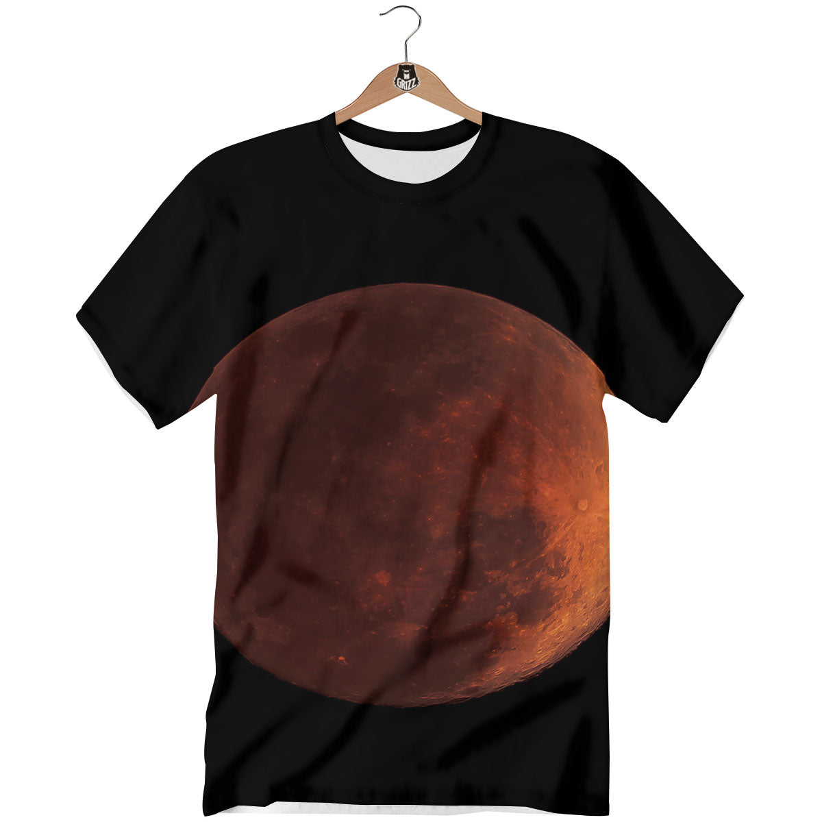 Lunar Cycle Eclipse Print T-Shirt-grizzshop
