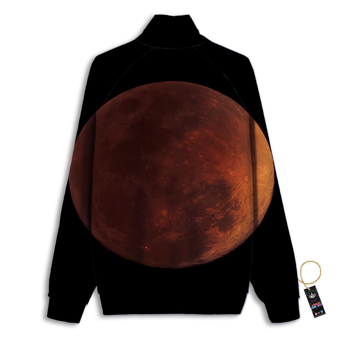 Lunar Cycle Eclipse Print Track Jacket-grizzshop