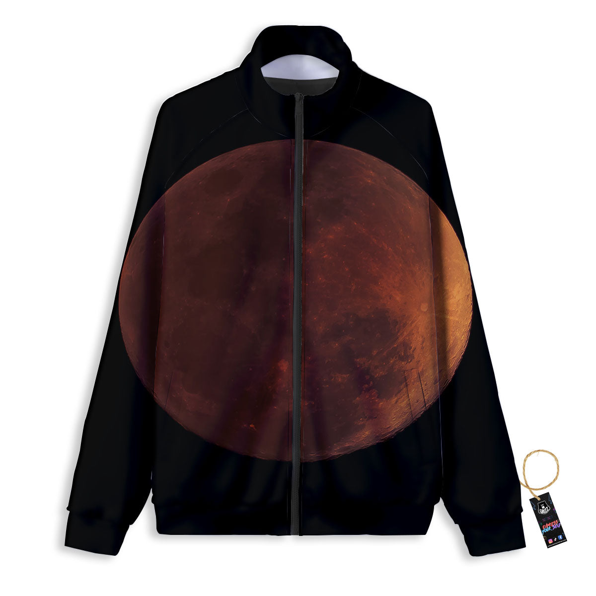 Lunar Cycle Eclipse Print Track Jacket-grizzshop