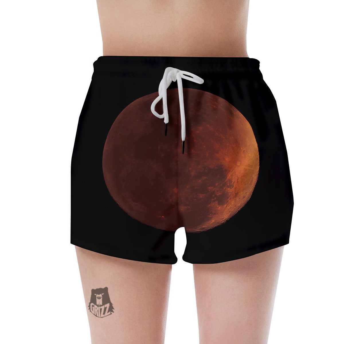 Lunar Cycle Eclipse Print Women's Shorts-grizzshop