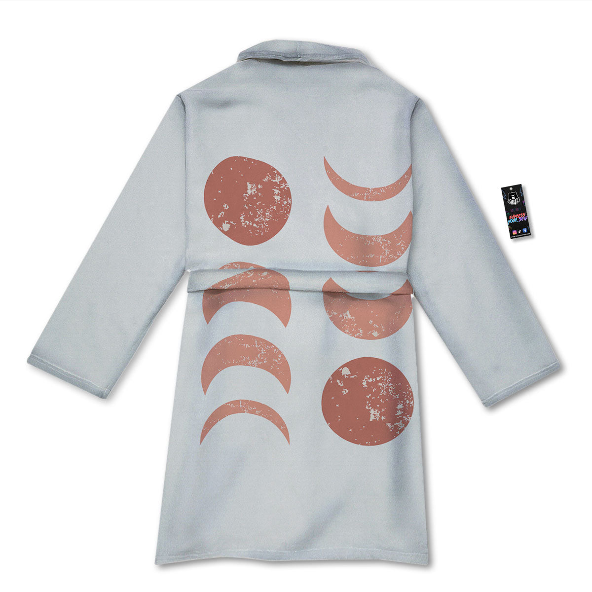 Lunar Cycle Phase Print Bathrobe-grizzshop