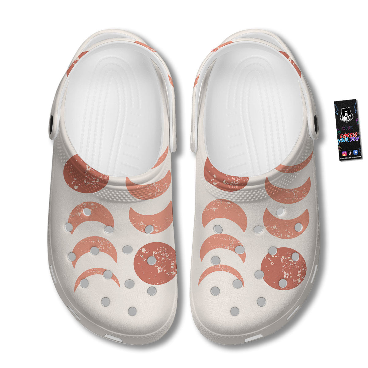Lunar Cycle Phase Print Clog-grizzshop