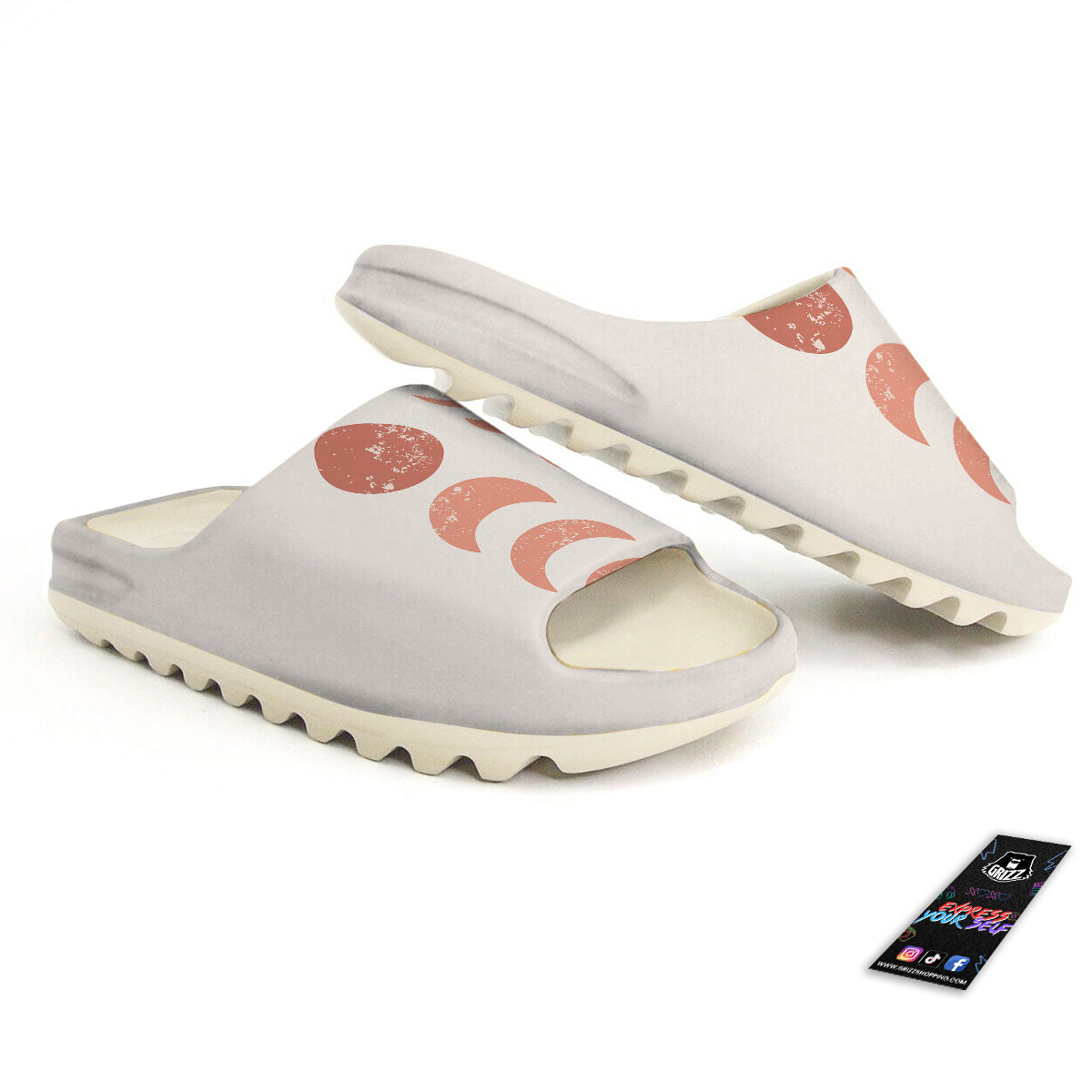 Lunar Cycle Phase Print Sandals-grizzshop