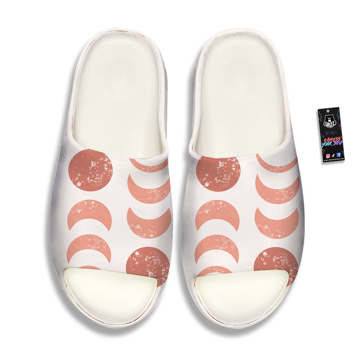 Lunar Cycle Phase Print Sandals-grizzshop