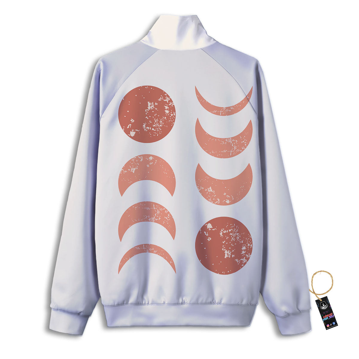 Lunar Cycle Phase Print Track Jacket-grizzshop