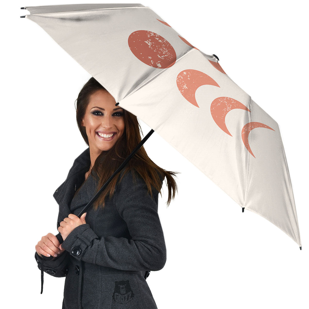 Lunar Cycle Phase Print Umbrella-grizzshop