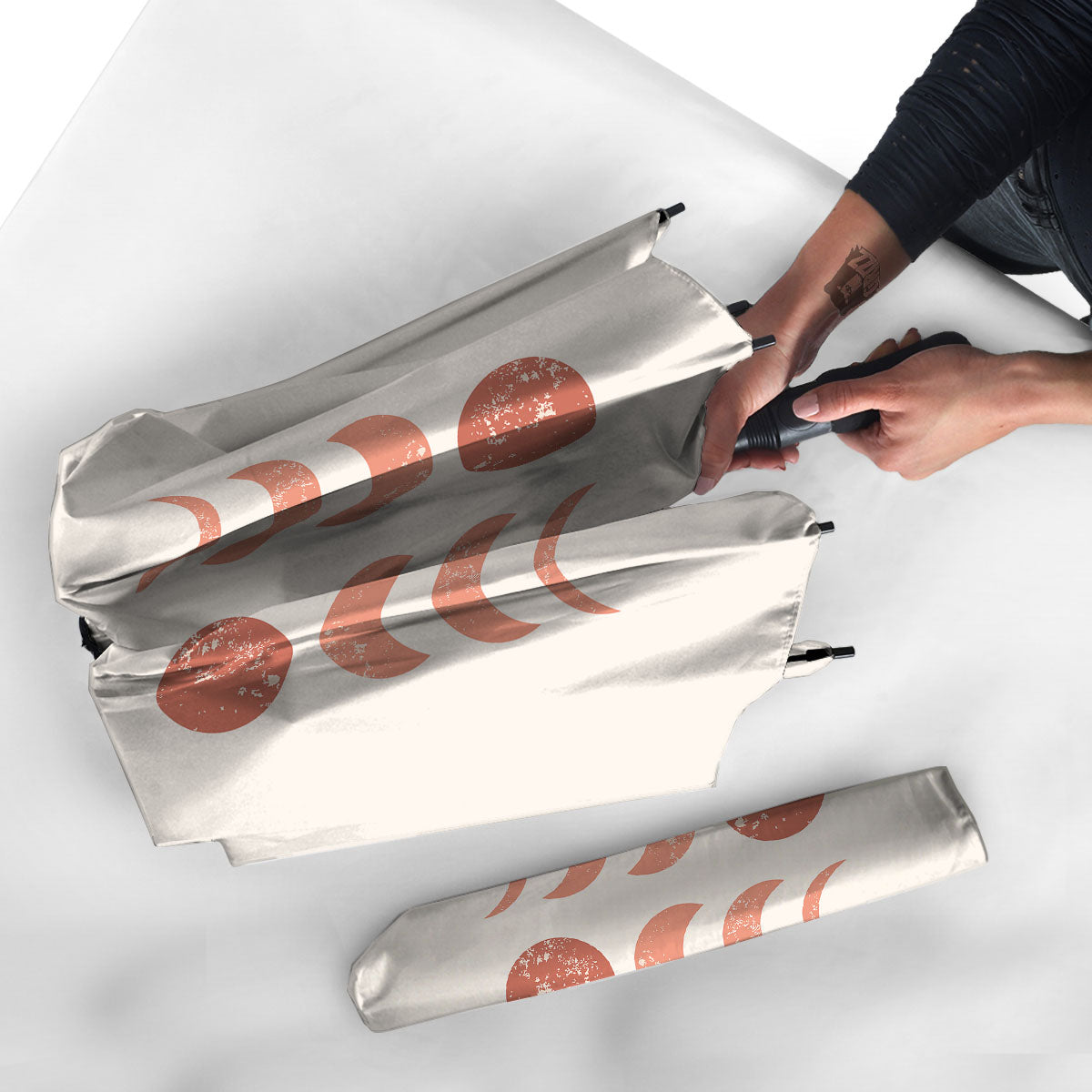 Lunar Cycle Phase Print Umbrella-grizzshop