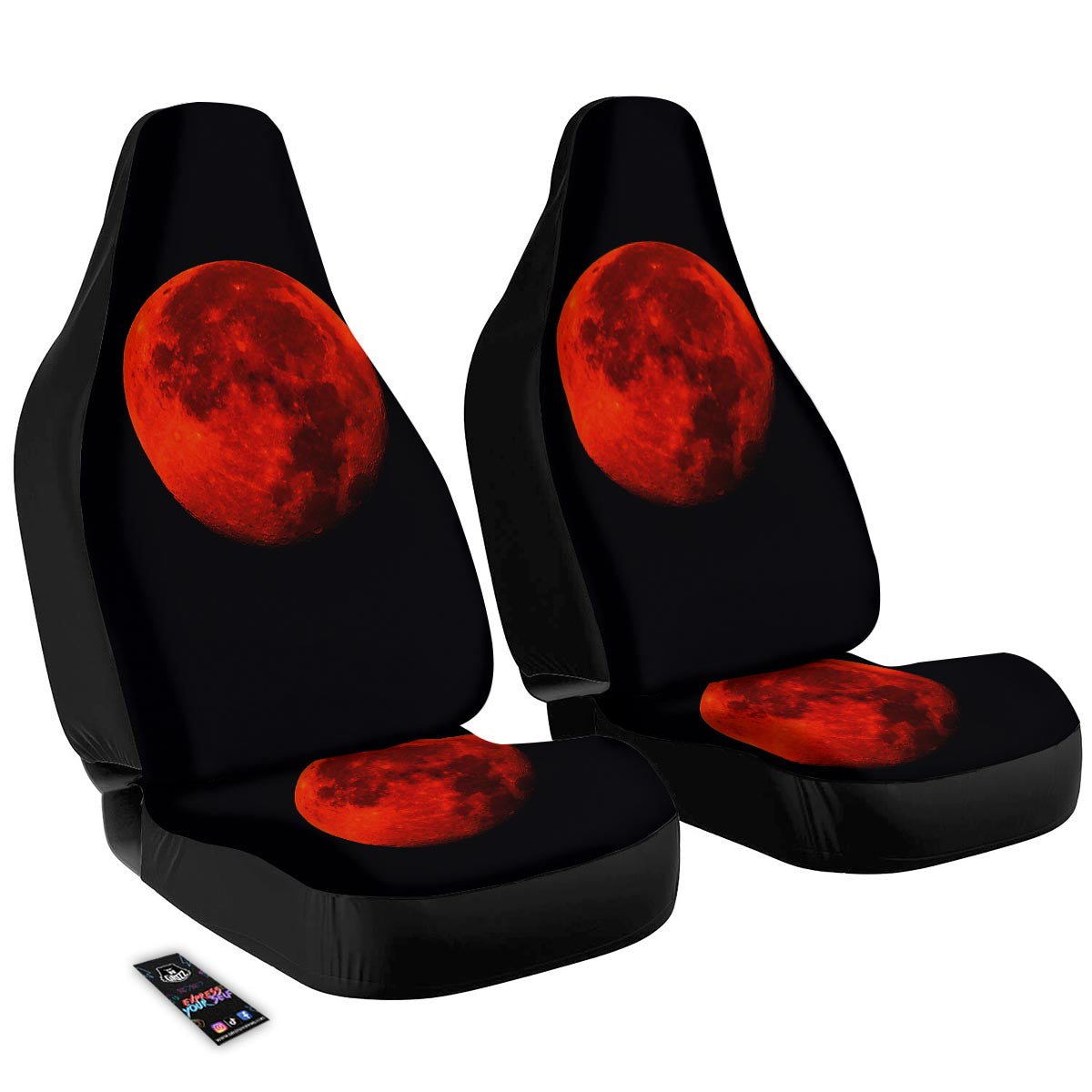 Lunar Eclipse Super Blood Moon Print Car Seat Covers-grizzshop