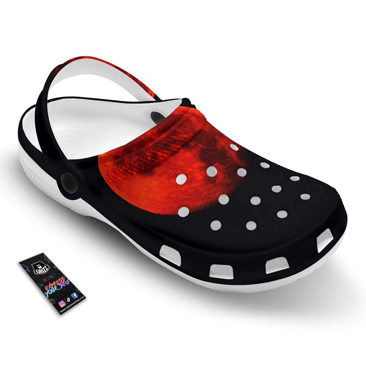 Lunar Eclipse Super Blood Moon Print Clog-grizzshop