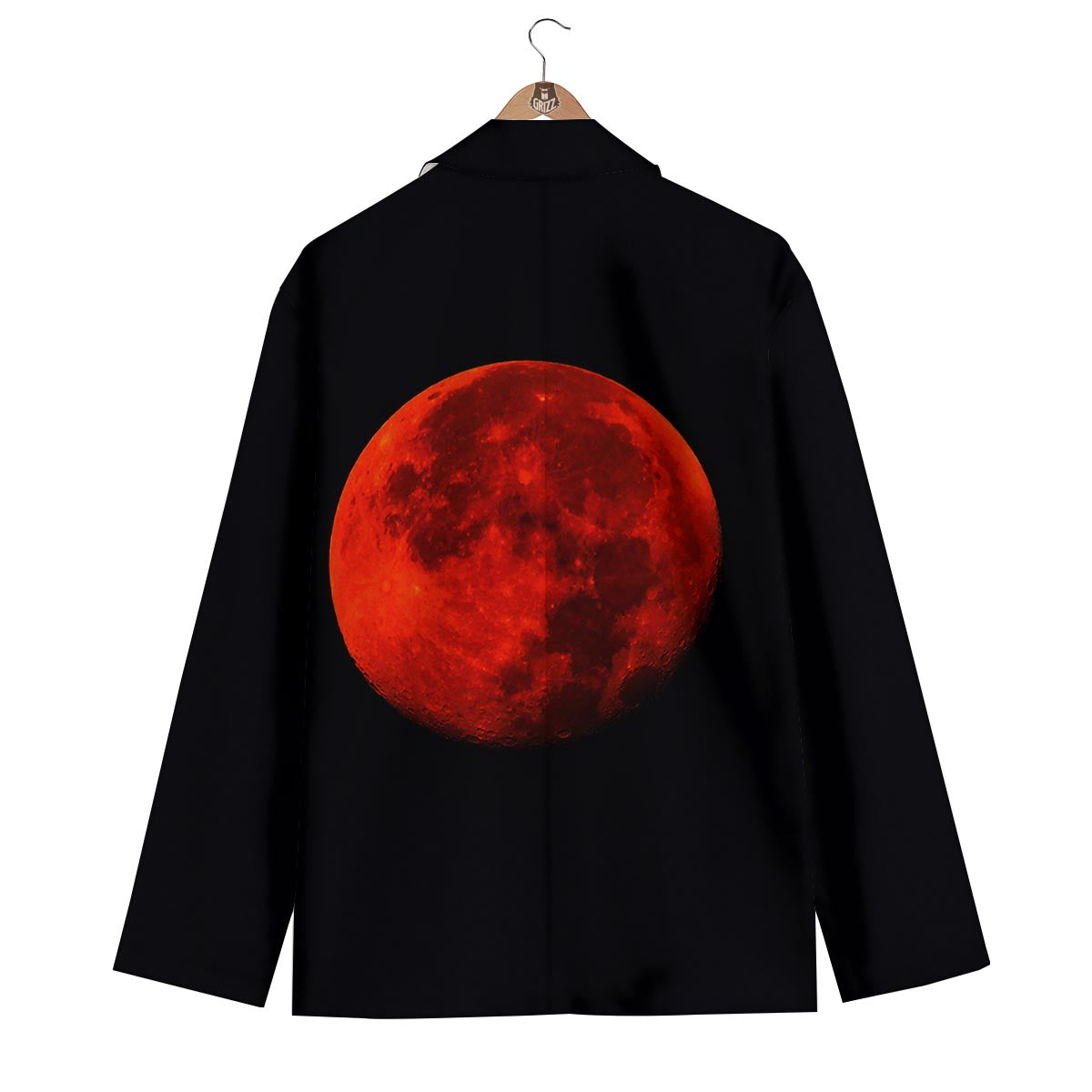 Lunar Eclipse Super Blood Moon Print Men's Blazer-grizzshop