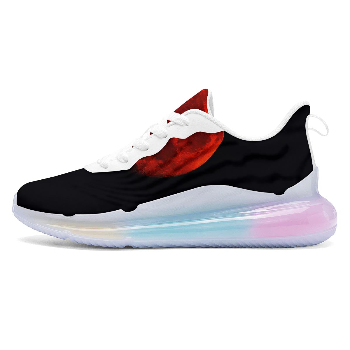 Lunar Eclipse Super Blood Moon Print Running Sneakers-grizzshop