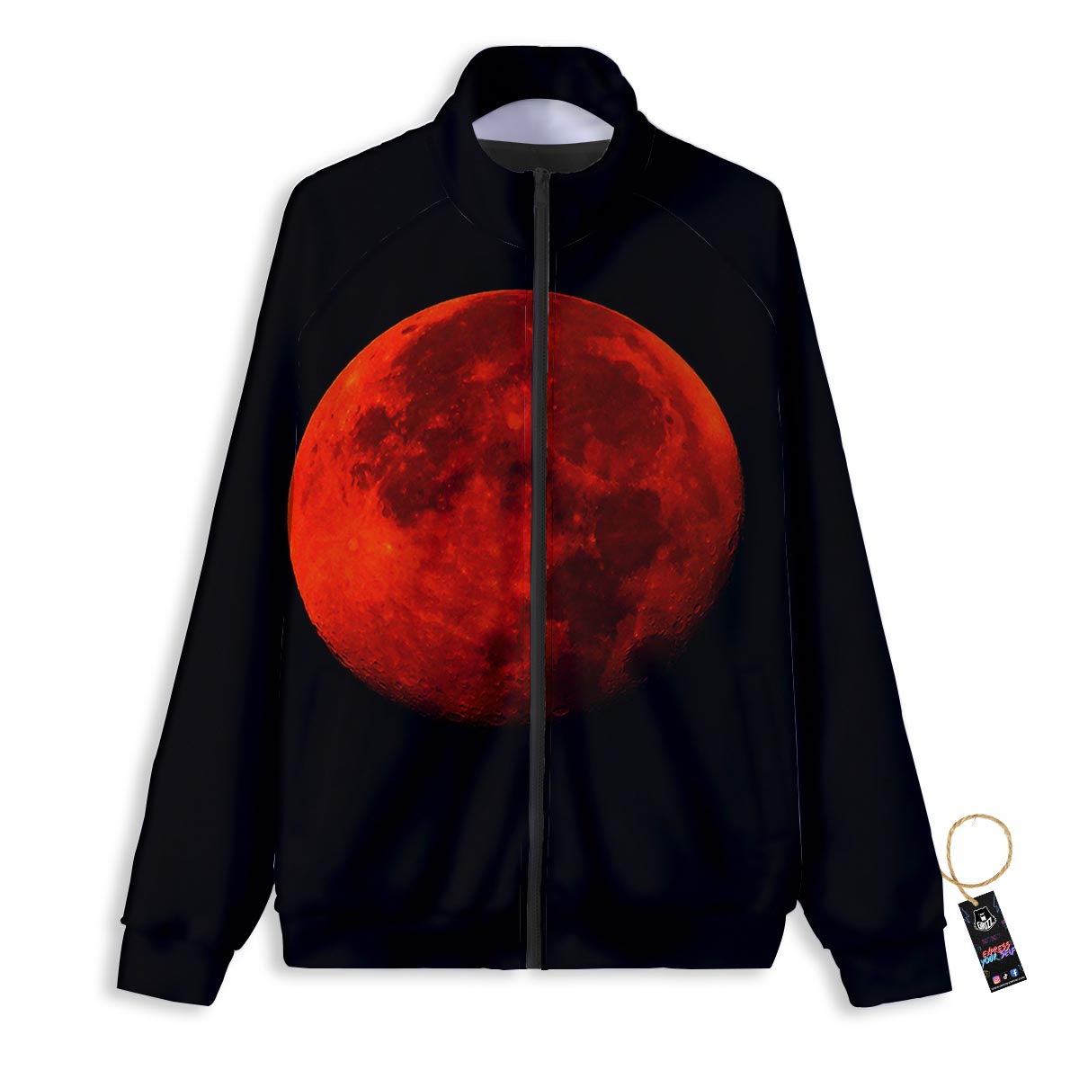 Lunar Eclipse Super Blood Moon Print Track Jacket-grizzshop