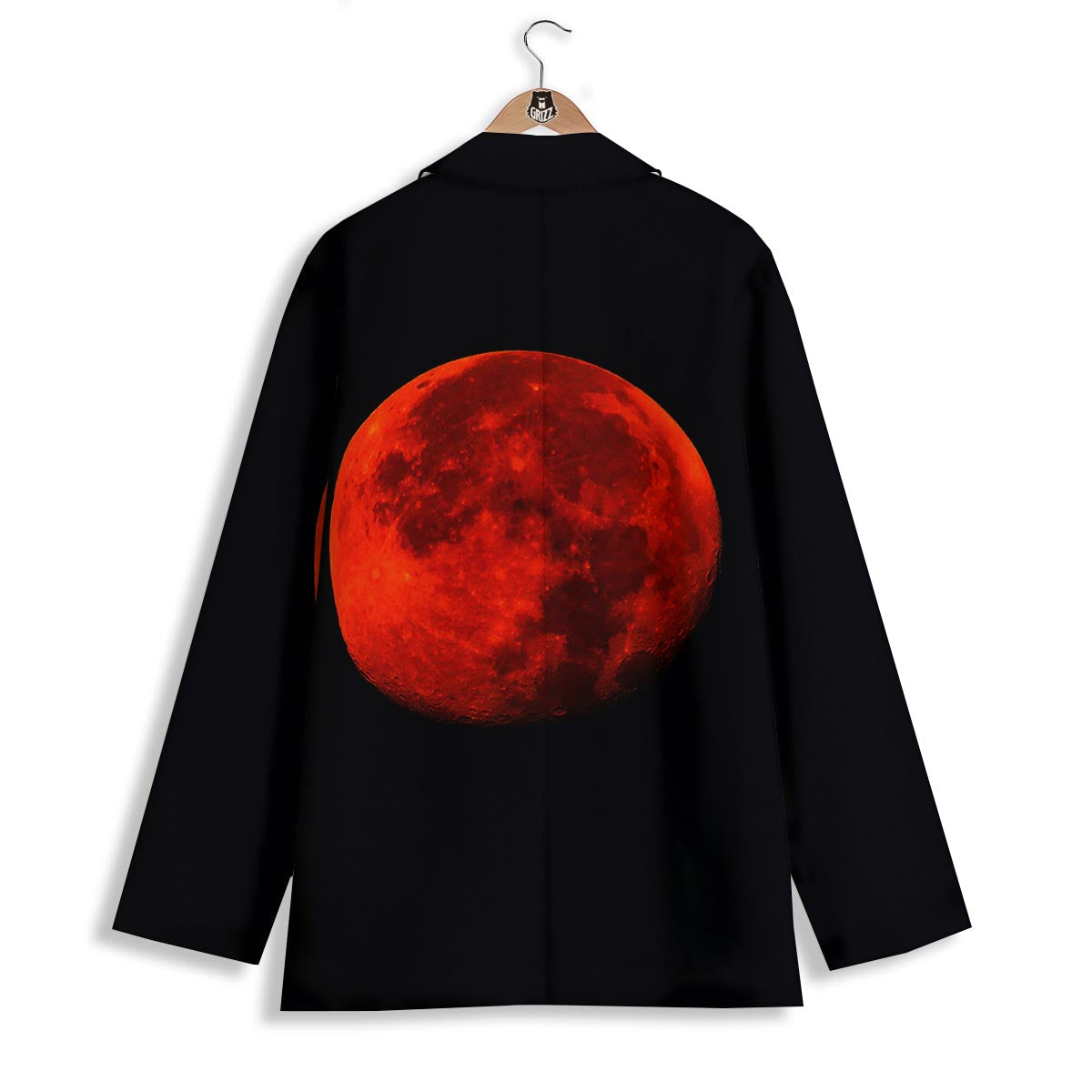 Lunar Eclipse Super Blood Moon Print Women's Blazer-grizzshop