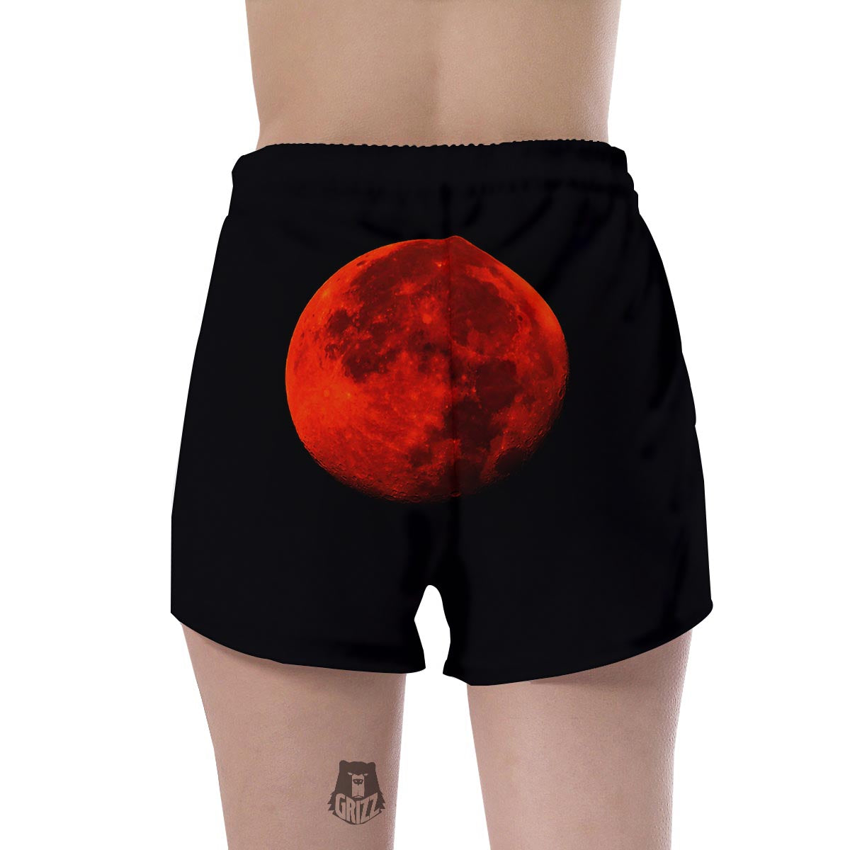 Lunar Eclipse Super Blood Moon Print Women's Shorts-grizzshop