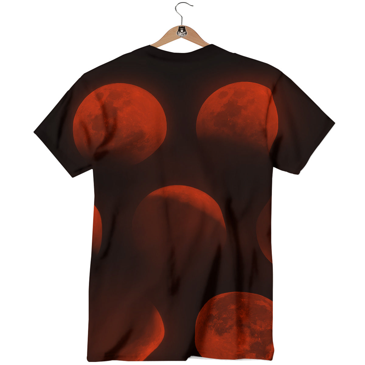 Lunar Phase Blood Moon Print T-Shirt-grizzshop