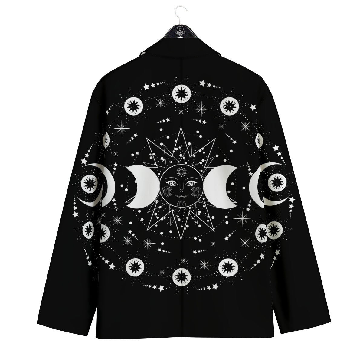 Lunar Phase Galaxy Print Men's Sport Coat-grizzshop