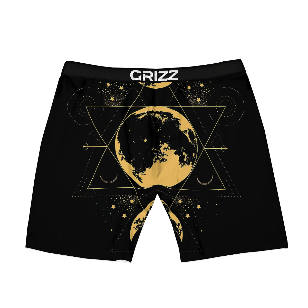 Lunar Phase Mystical Print Boxer Briefs-grizzshop