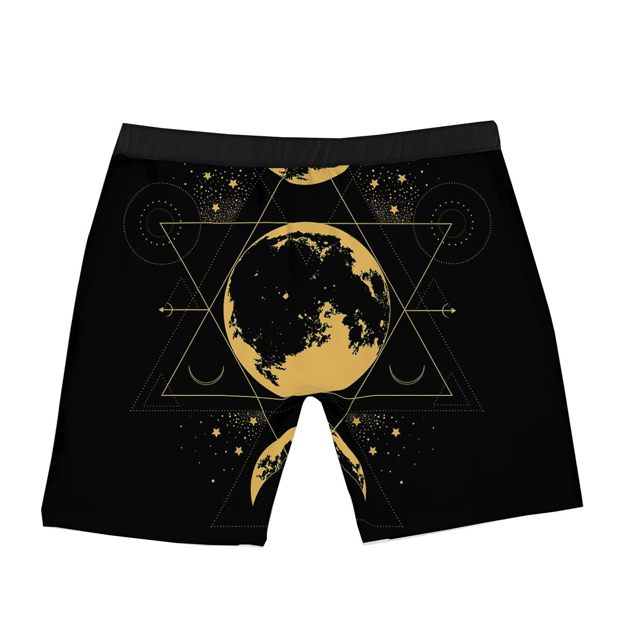 Lunar Phase Mystical Print Boxer Briefs-grizzshop