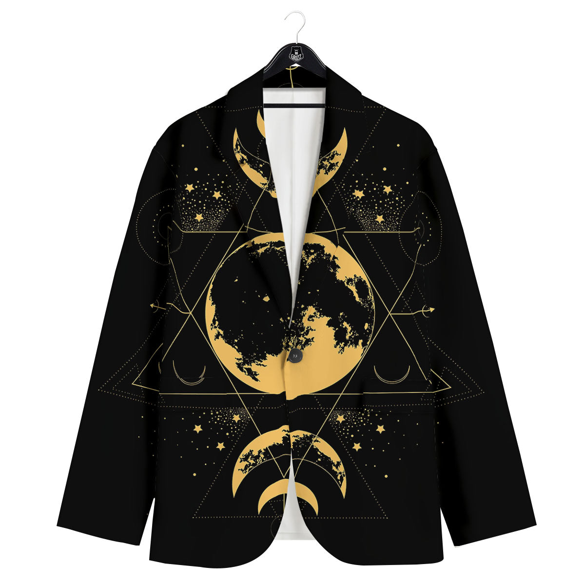 Lunar Phase Mystical Print Men's Sport Coat-grizzshop