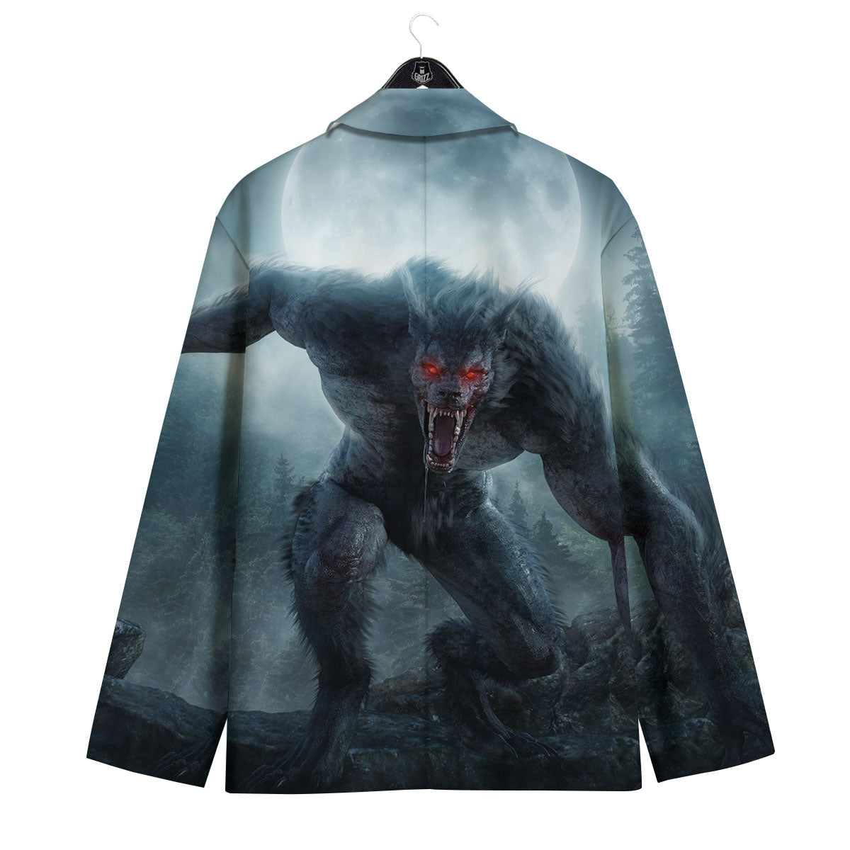 Lycan werewolf And Full Moon Print Men's Sport Coat-grizzshop