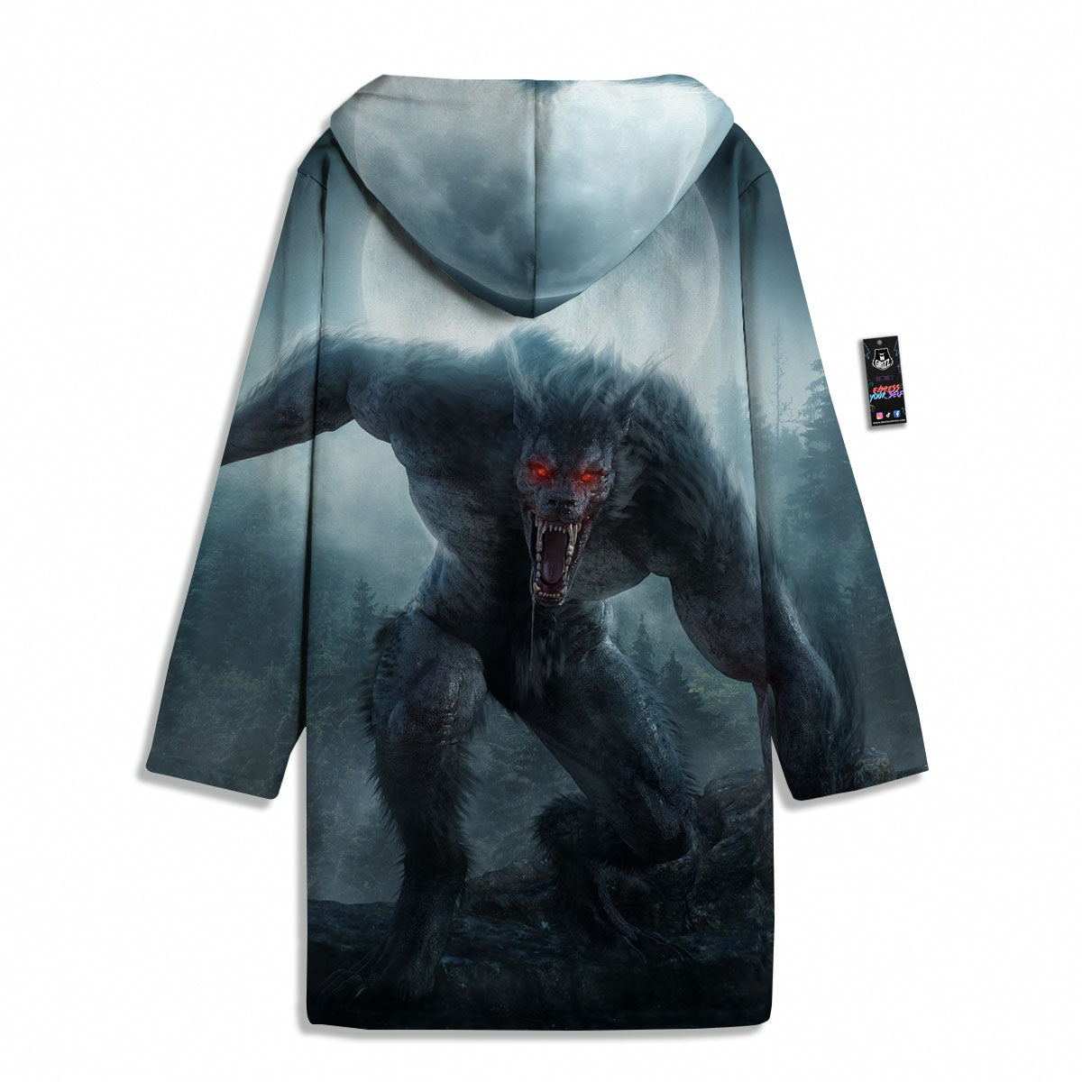 Lycan werewolf And Full Moon Print Men's Windbreaker Jacket-grizzshop