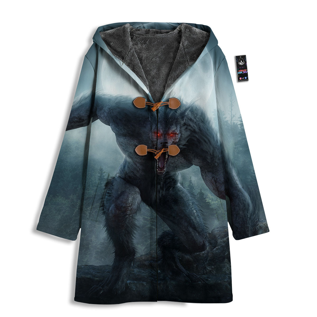 Lycan werewolf And Full Moon Print Men's Windbreaker Jacket-grizzshop