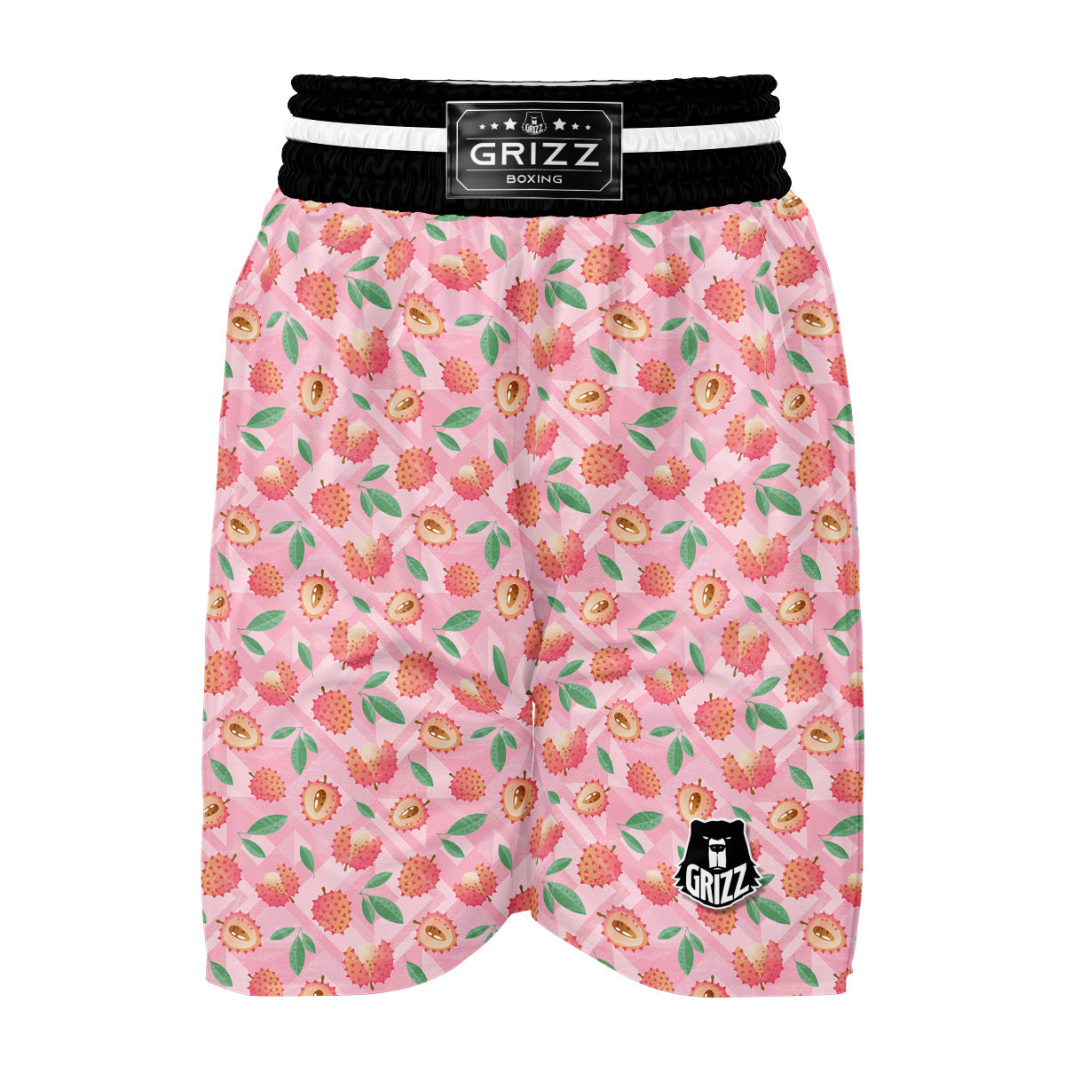 Lychee Vintage Color Print Pattern Boxing Shorts-grizzshop