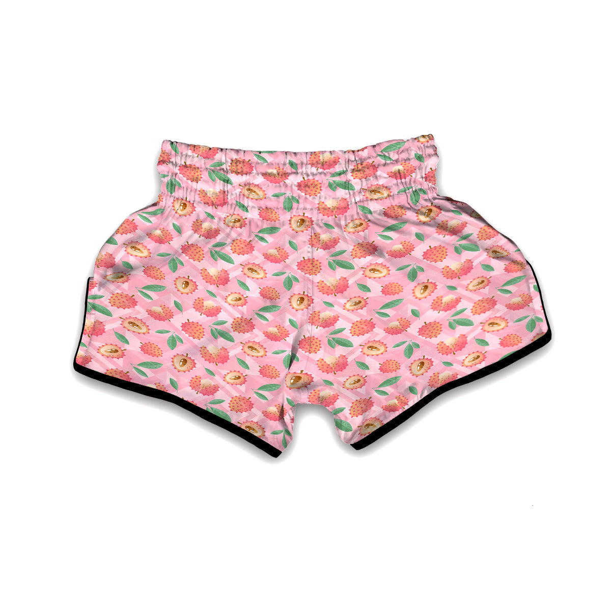 Lychee Vintage Color Print Pattern Muay Thai Boxing Shorts-grizzshop