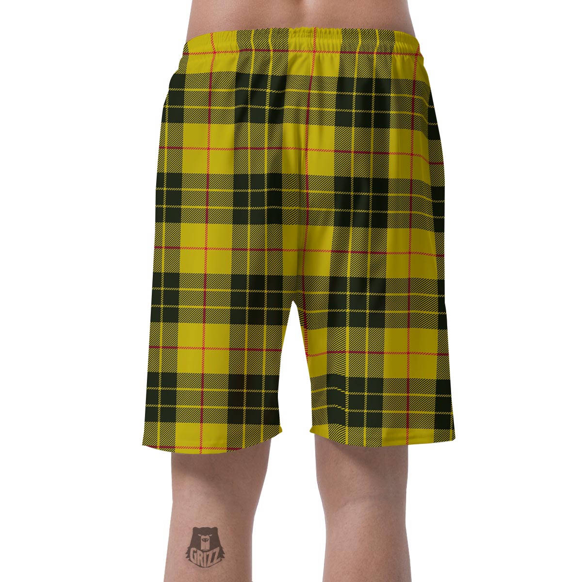 MacLeod Yellow Plaid Tartan Men's Shorts-grizzshop