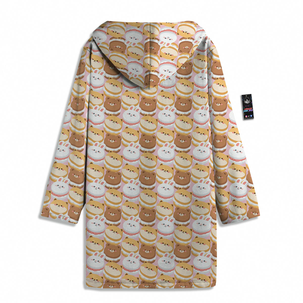 Macaron Cartoon Print Pattern Men's Windbreaker Jacket-grizzshop