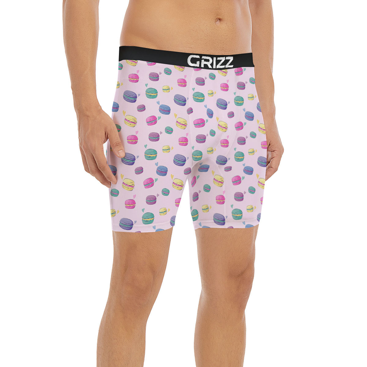 Macaron Colorful Print Pattern Boxer Briefs-grizzshop