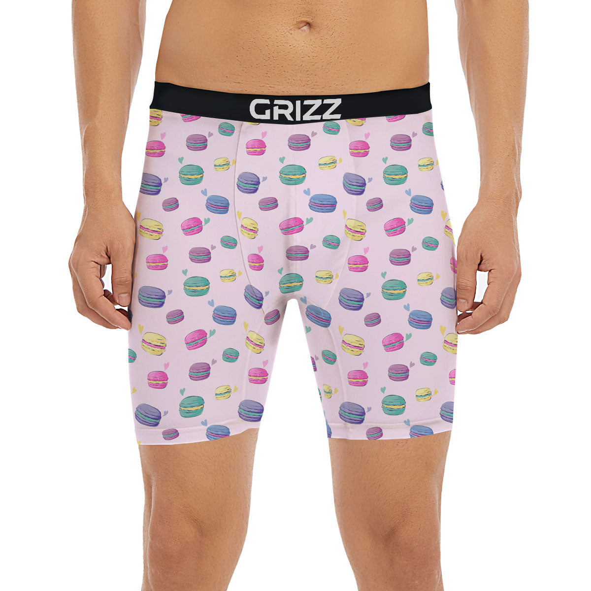 Macaron Colorful Print Pattern Boxer Briefs-grizzshop