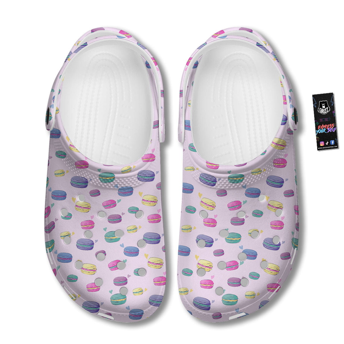 Macaron Colorful Print Pattern Clog-grizzshop