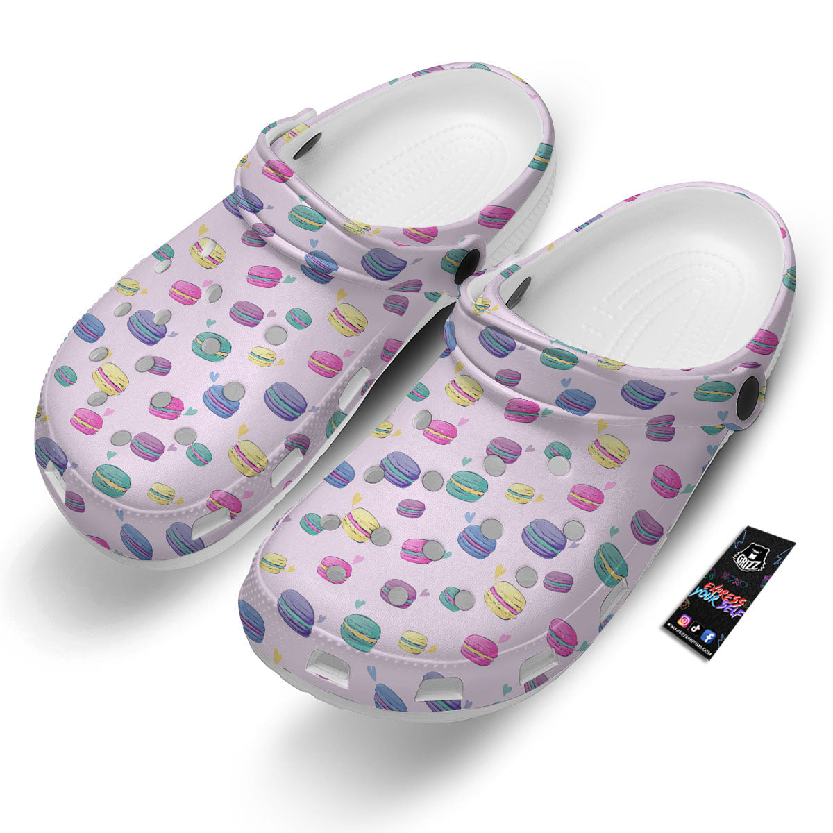 Macaron Colorful Print Pattern Clog-grizzshop