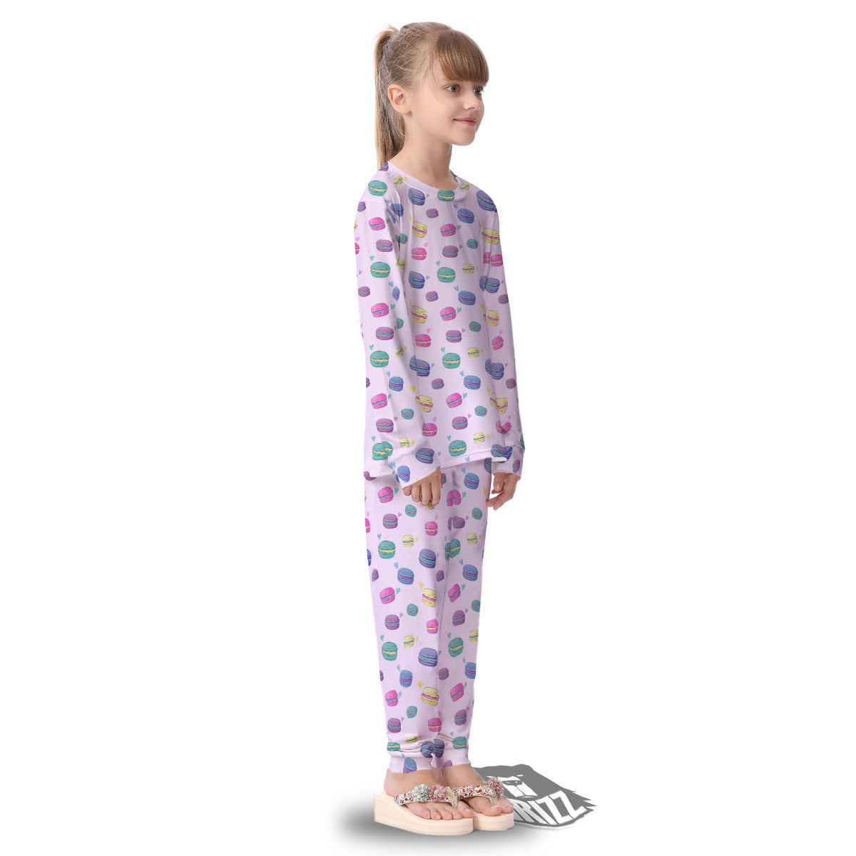 Macaron Colorful Print Pattern Kid's Pajamas-grizzshop